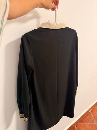 Vestido ZARA Negro y Amarillo Talla S