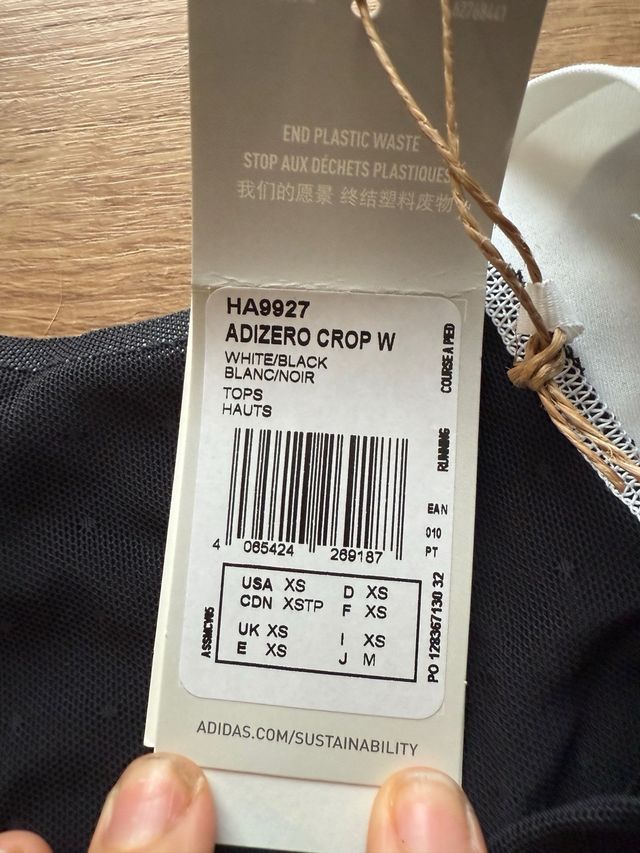 Top competición atletismo
talla XS