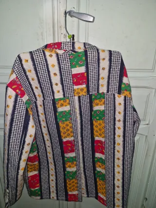 Giacchetta vintage patchwork multicolore