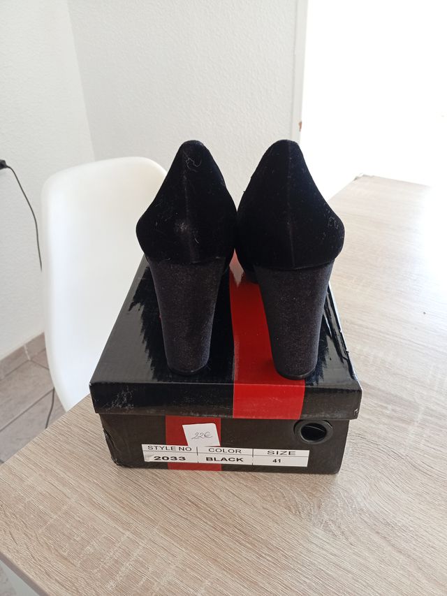 Sandalias Tacón Mujer Talla 41 Negro