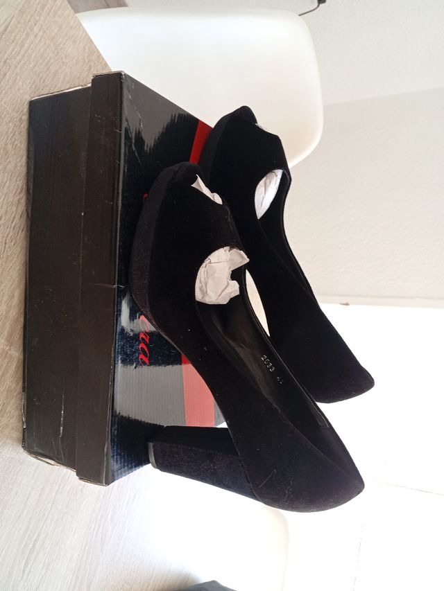 Sandalias Tacón Mujer Talla 41 Negro