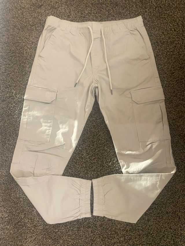 Pull & Bear Pantaloni Cargo Beige Taglia L