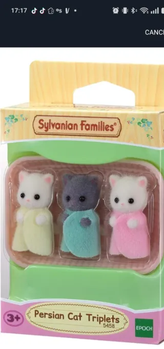 Trillizos Gatos Persas Sylvanian Families