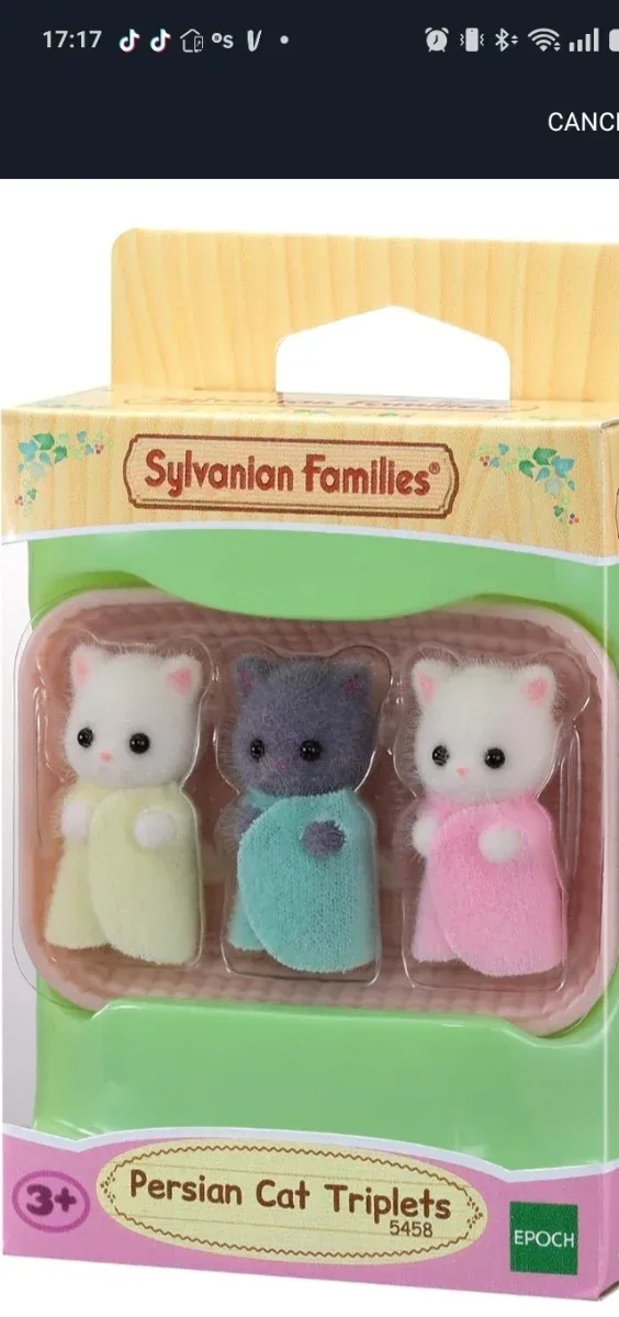 Trillizos Gatos Persas Sylvanian Families