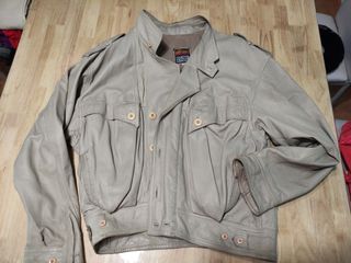 Cazadora Marithe Francois Girbaud Piel Beige