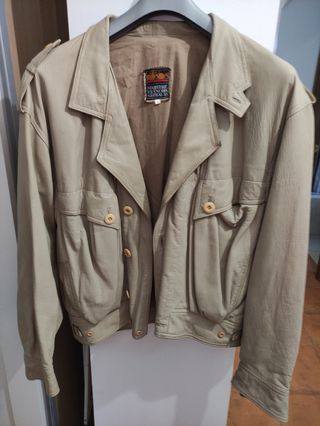 Cazadora Marithe Francois Girbaud Piel Beige