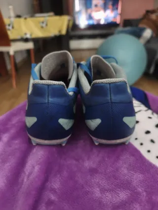 Botas de fútbol Adidas niño azul/verde