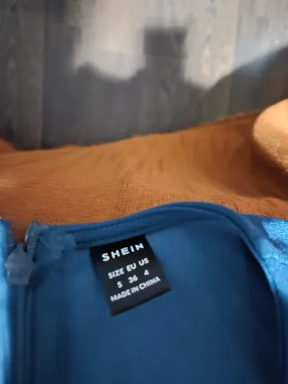 Vestido azul manga larga sin usar