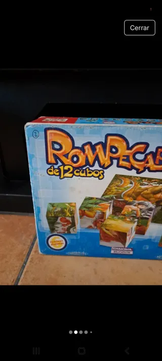 Rompecabezas 12 cubos vintage coleccionable