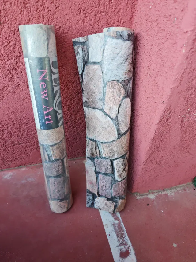 Papel pintado imitación piedra