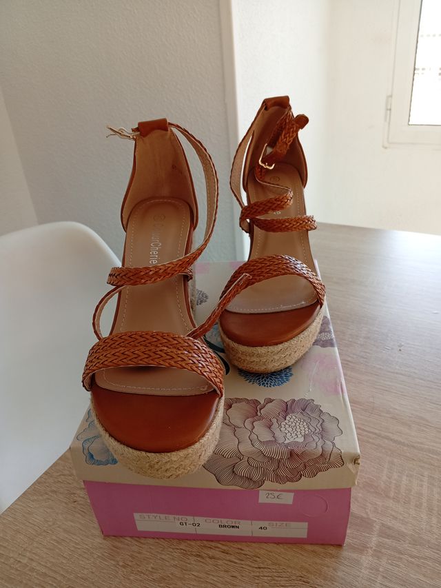 Sandalias Cuña Mujer Colour Cherie Talla 40