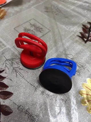 Set 2 mini ventose rosse e blu