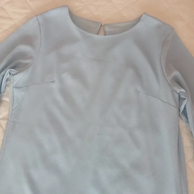 Vestido azul de manga 3/4