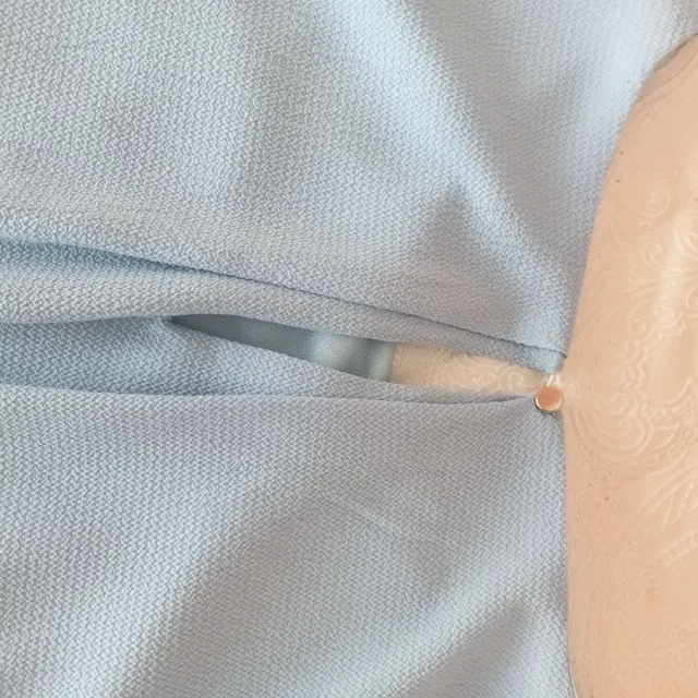 Vestido azul de manga 3/4