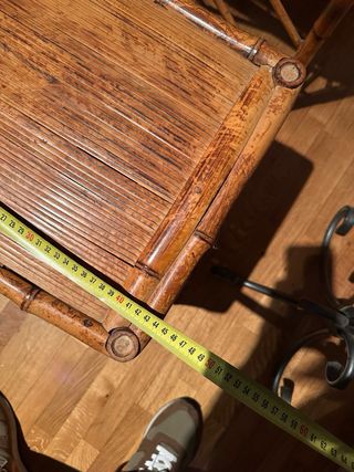 2 Mesitas Auxiliares Bambú Vintage