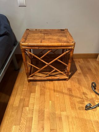 2 Mesitas Auxiliares Bambú Vintage