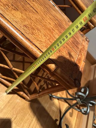 2 Mesitas Auxiliares Bambú Vintage