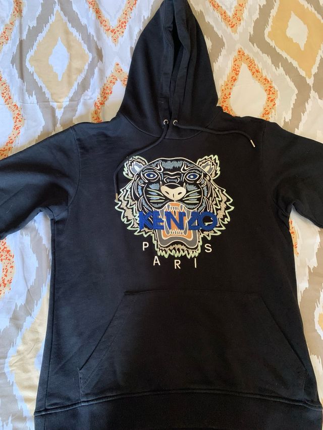 Sudadera Kenzo Negra con Diseño Tigre