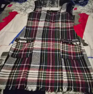 Vestido de cuadros multicolor