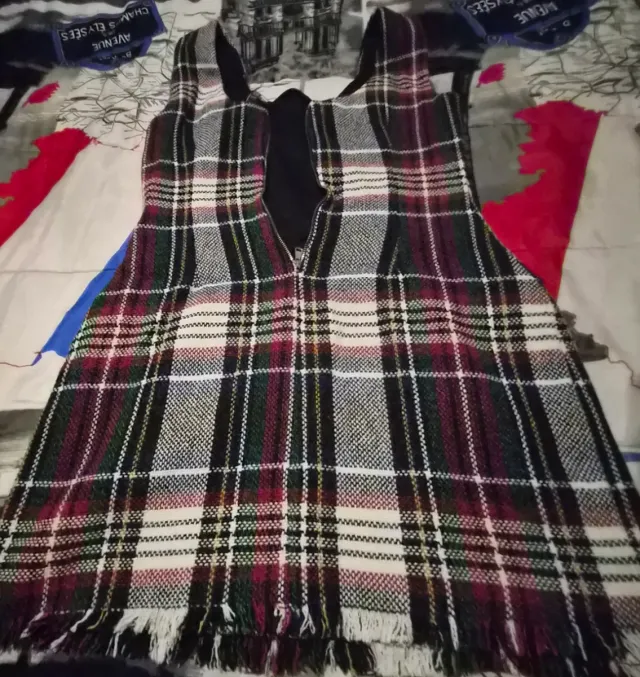 Vestido de cuadros multicolor