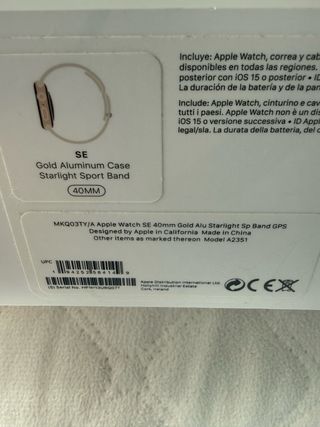 Apple Watch SE 40mm Dorado