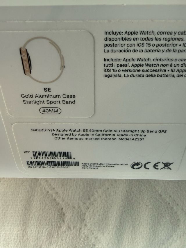Apple Watch SE 40mm Dorado