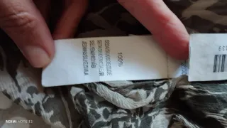 Blusa Zara Seda Beige/verde Talla M