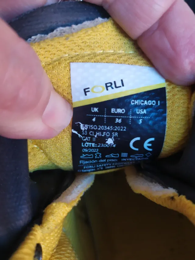 Botas de trabajo FORLI negras y amarillas