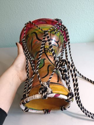 Timbal Djembe de cerámica pintado a mano
