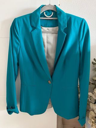 Americana azul turquesa