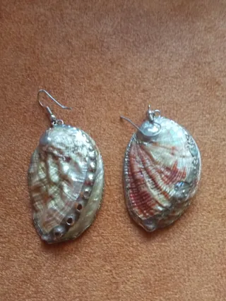 Pendientes de concha abulón