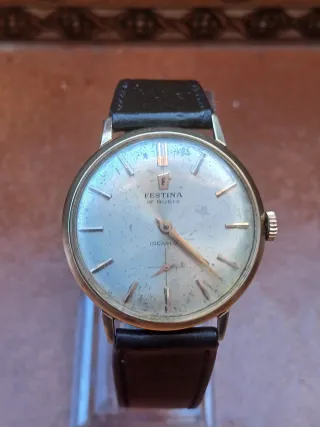 Reloj Festina Cuerda Caballero Dorado/Marrón