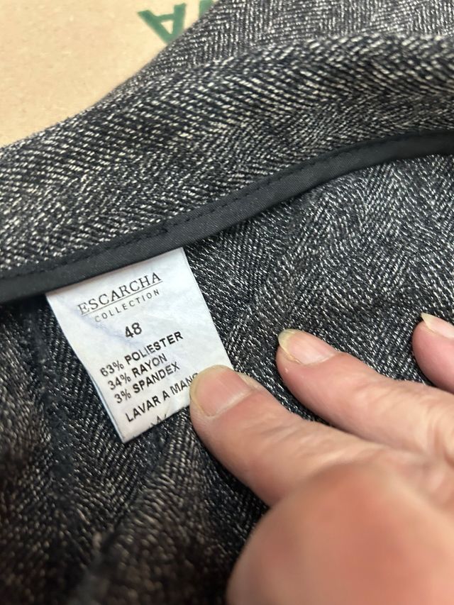 Pantalón de espiga ESCARCHA gris y negro