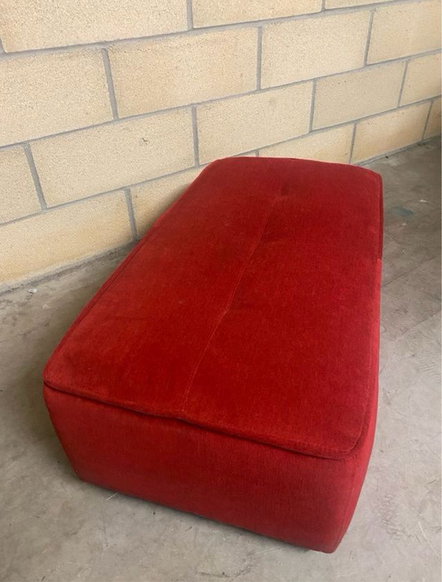 Puf Sofá Rectangular Rojo 95x50x35cm