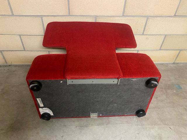 Puf Sofá Rectangular Rojo 95x50x35cm