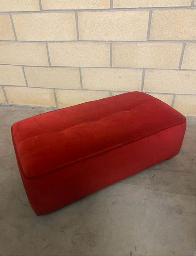 Puf Sofá Rectangular Rojo 95x50x35cm