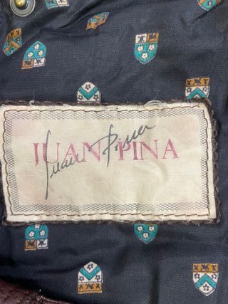 Chaqueta Piel Vintage Marrón y Beige