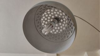 Lampada ad arco con base in marmo