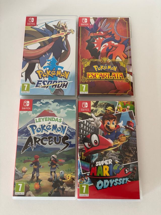 Pack 4 Juegos Nintendo Switch: Pokémon y Mario
