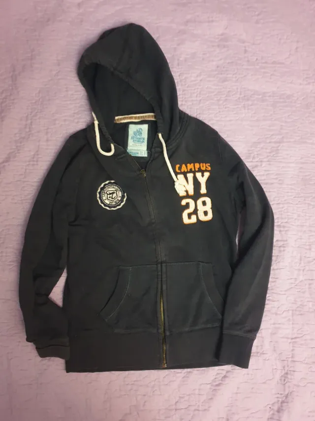 Sudadera Campus NY 28 Negra y Naranja