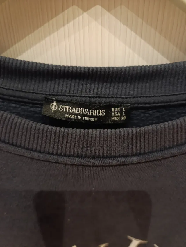 Sudadera Stradivarius Beverly Hills Azul marino