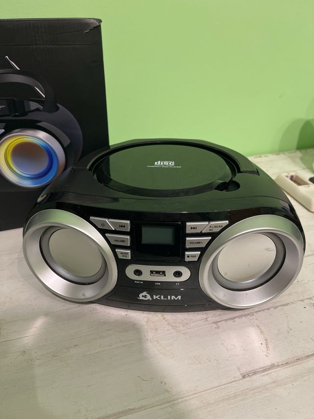 Reproductor CD Radio KLIM Negro/Plata