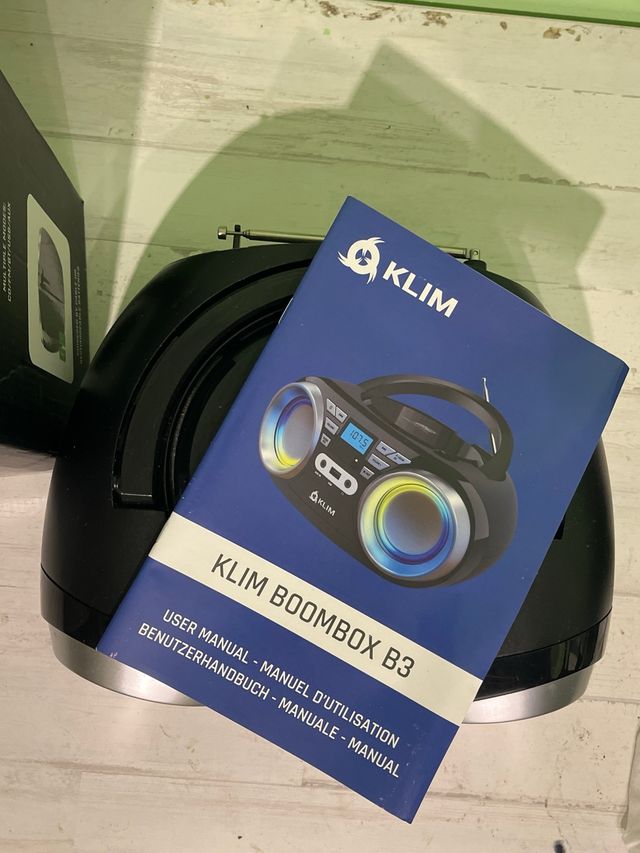 Reproductor CD Radio KLIM Negro/Plata