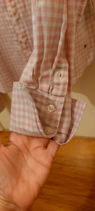 Camicia donna a quadretti rosa e bianchi