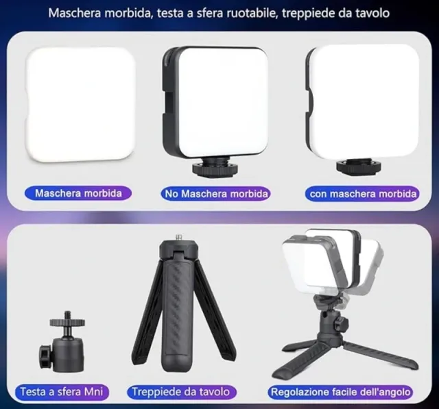 Luci LED portatili con treppiede