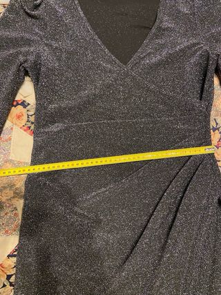 Vestido fiesta brillante negro