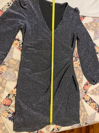 Vestido fiesta brillante negro