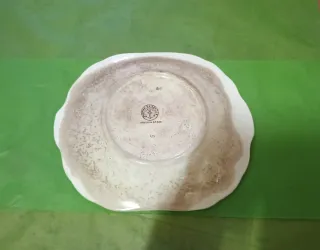 Plato sobre plato de tetera ochavada Cartuja de Se