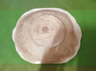 Plato sobre plato de tetera ochavada Cartuja de Se