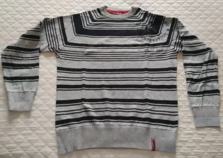 Jersey Jack&Jones Talla M Rayas Negras Grises